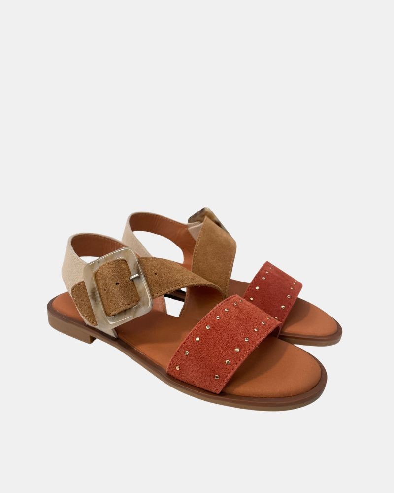 Sandalias Abiertas Mujer RKS Marrón 137473