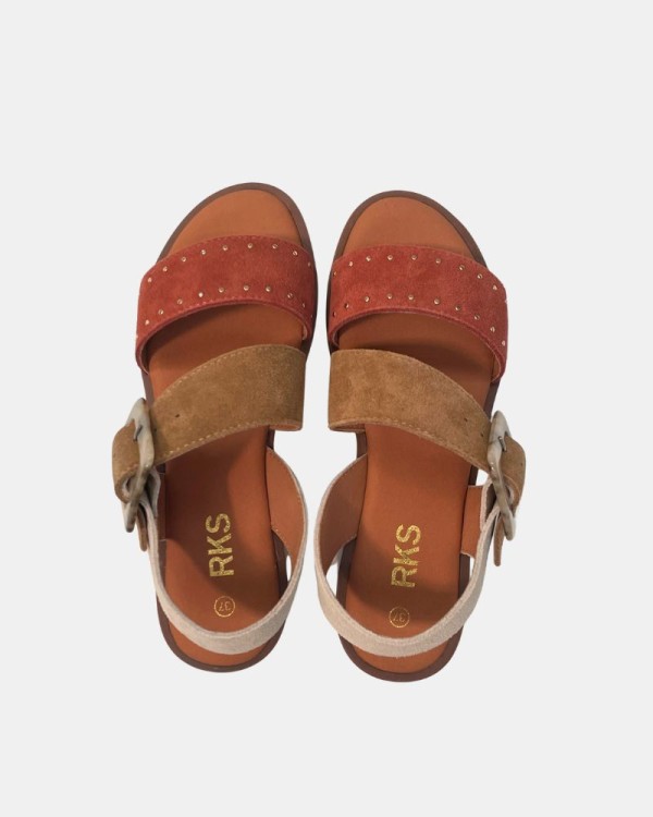 Sandalias Abiertas Mujer RKS Marrón 137473