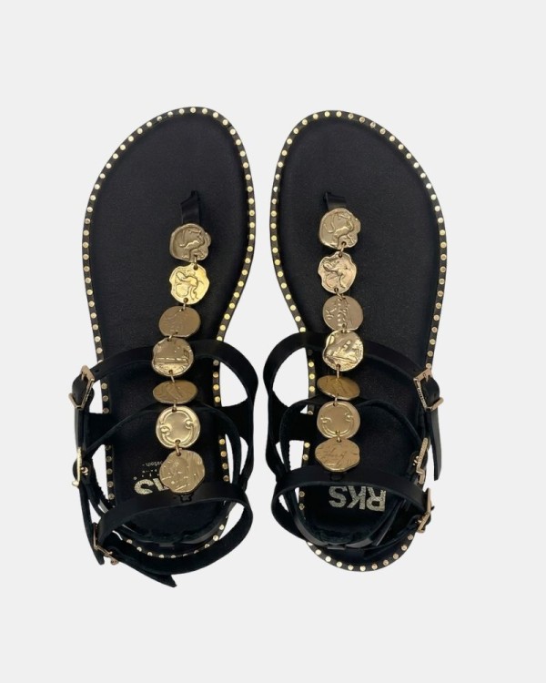Sandalias De dedo Abiertas Mujer RKS Negro 5843