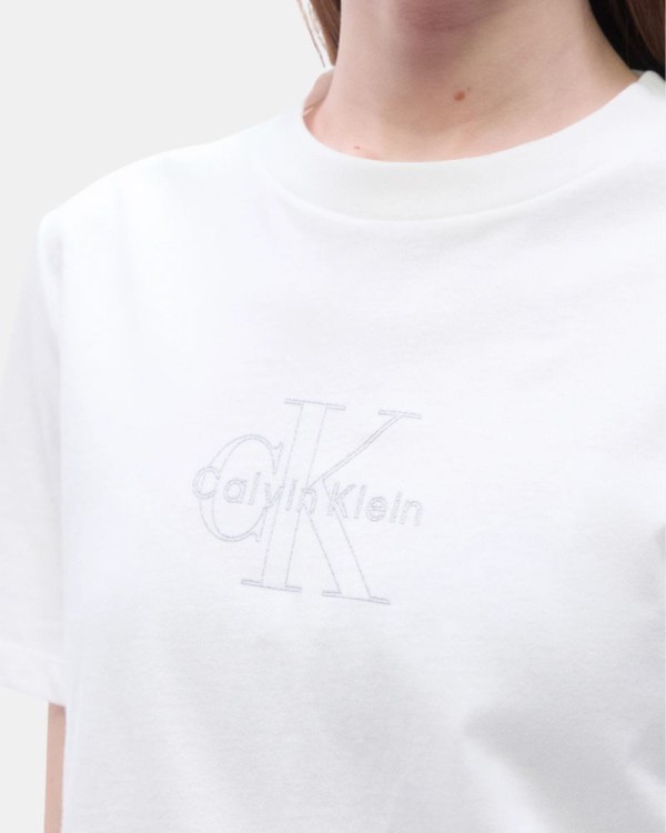 Camisetas Manga curta Mulher CALVIN KLEIN Branco LV047F831G