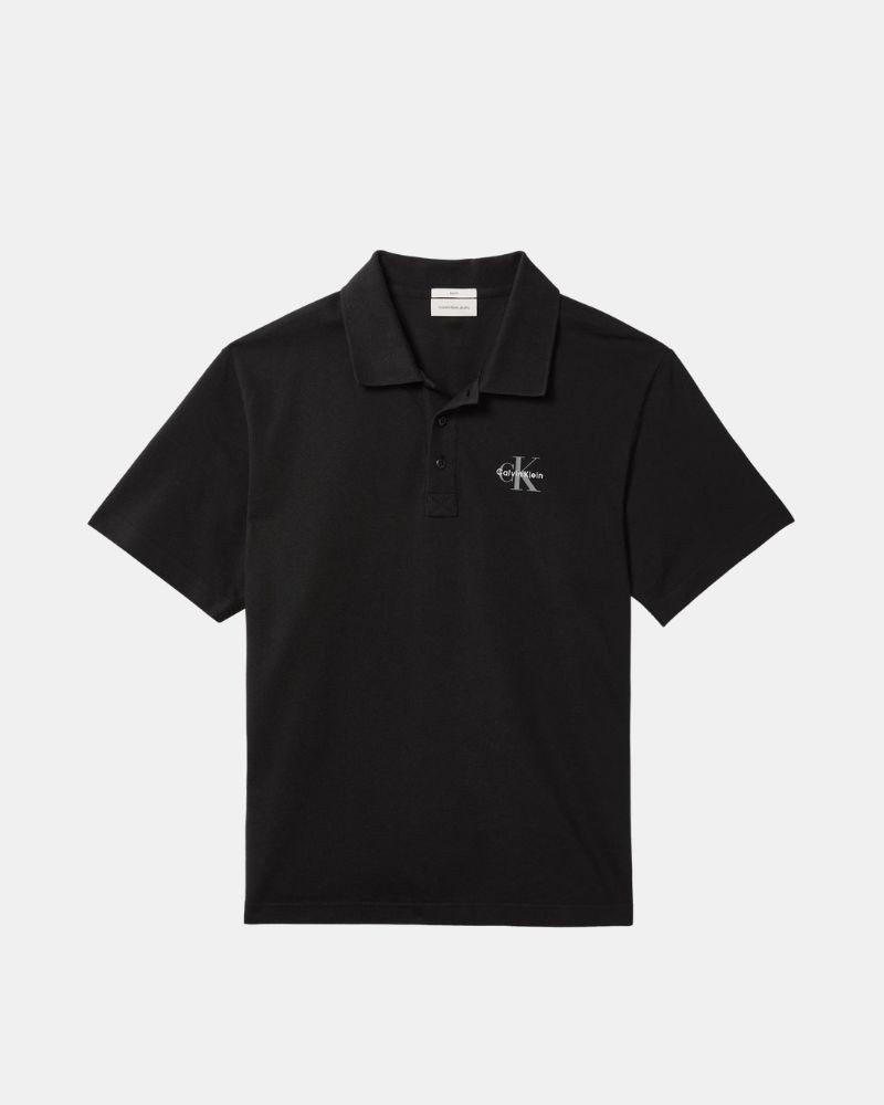 Camisetas Manga Curta Polos Homem CALVIN KLEIN Preto LV04RF209GUB1