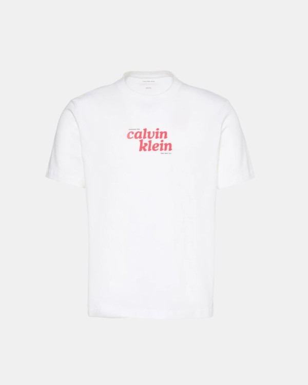 T-shirts Manga curta Homem CALVIN KLEIN Branco LV04RG815GYAF