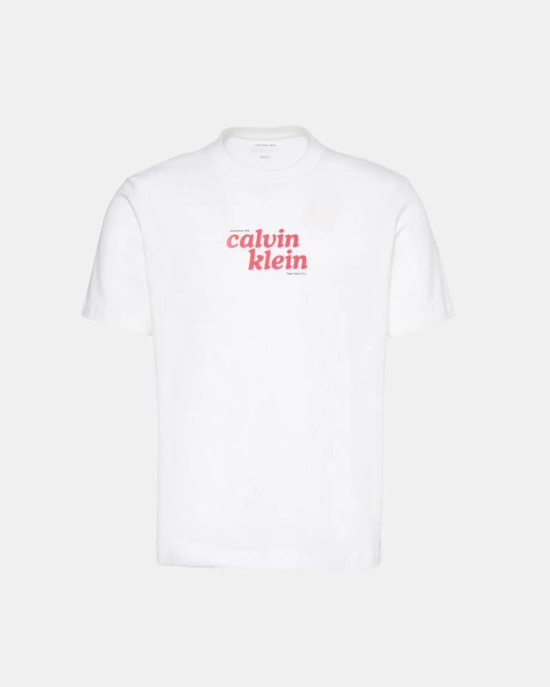 T-shirts Manga curta Homem CALVIN KLEIN Branco LV04RG815GYAF