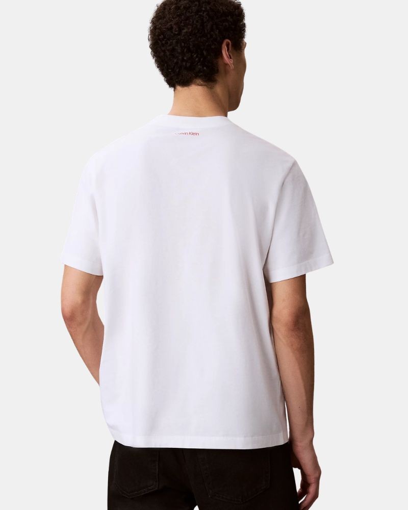 T-shirts Manga curta Homem CALVIN KLEIN Branco LV04RG815GYAF
