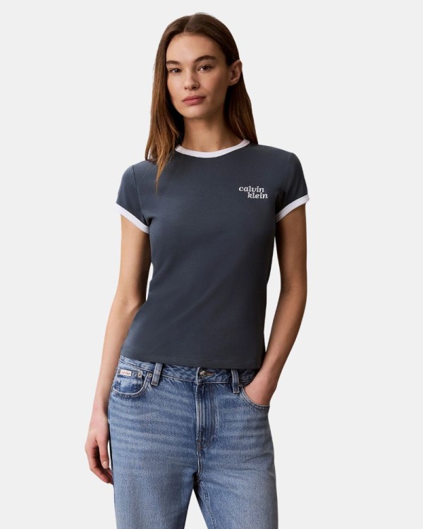 Camisetas Manga corta Mujer CALVIN KLEIN Azul LV047G803GCEG