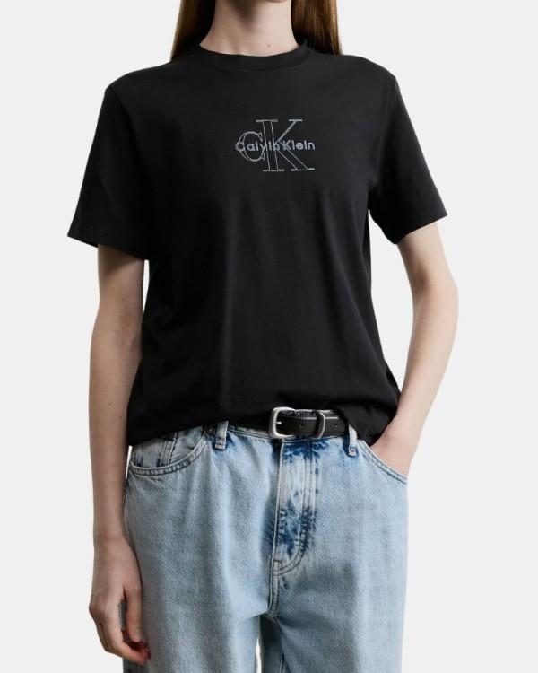 T-shirts de manga curta para mulher CALVIN KLEIN Preto LV047F831G