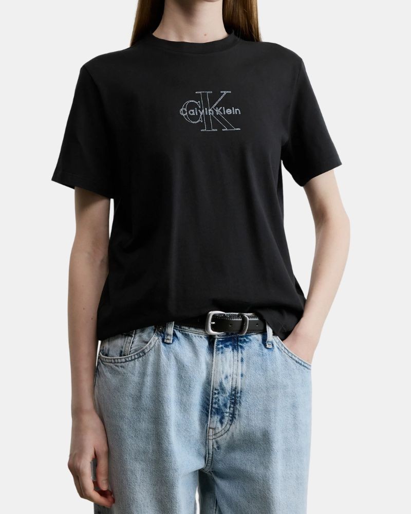 T-shirts de manga curta para mulher CALVIN KLEIN Preto LV047F831G