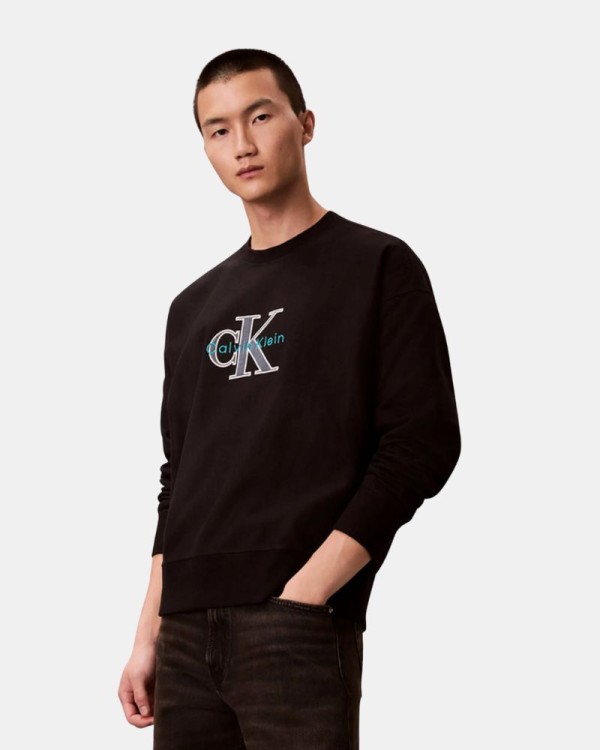 Sweatshirts sem capuz para homem CALVIN KLEIN Preto LV04RE200G