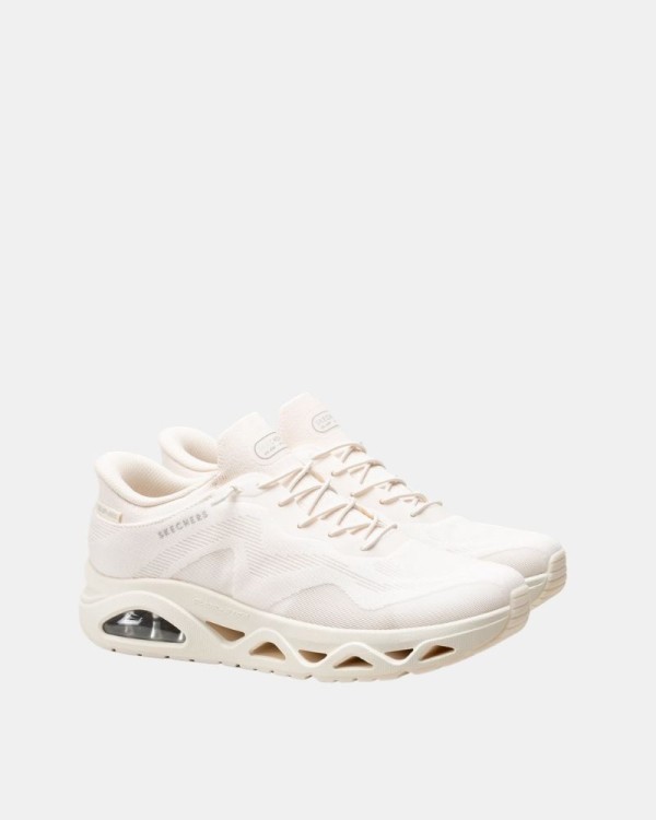 Sapatilhas Baixas Mulher SKECHERS Brancas 190115 UNO GLIDE STEP AIR GLIDERS