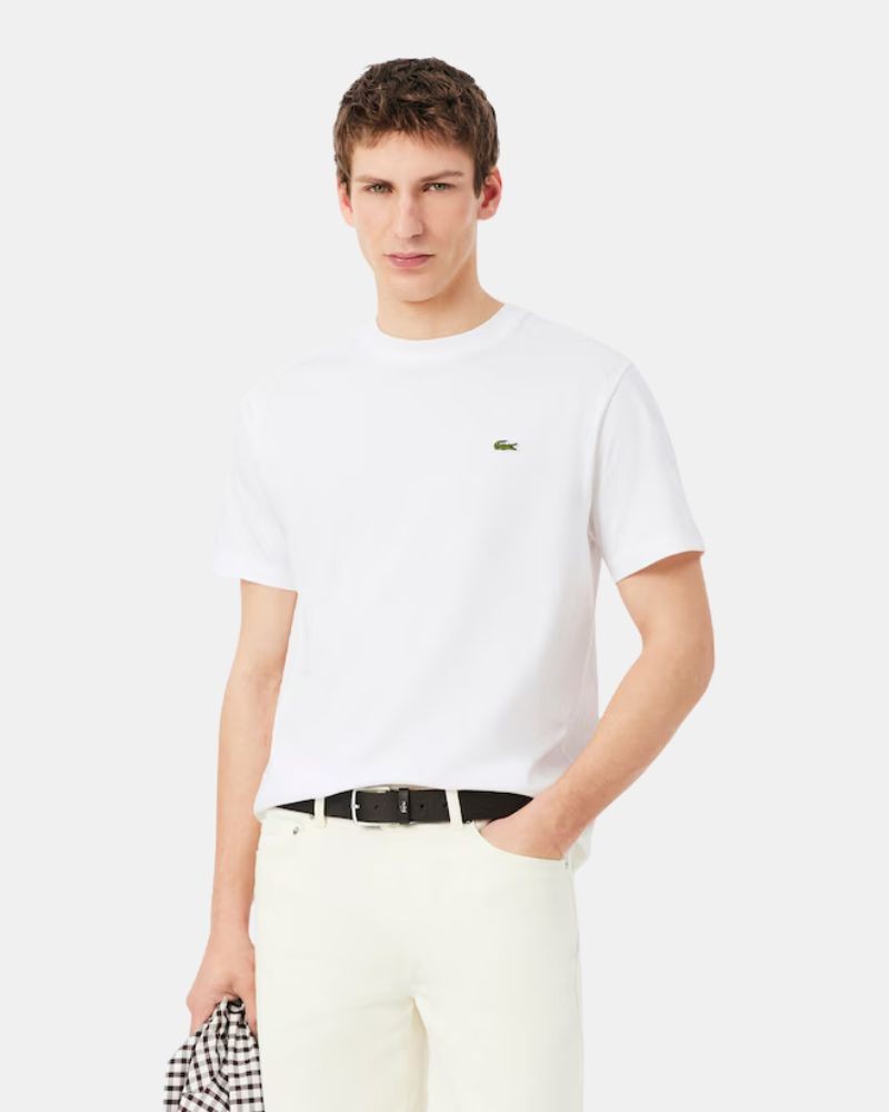 Camisetas de manga curta para homem LACOSTE Branco TH7318