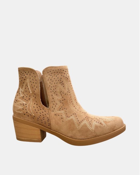Botins Cowboy Baixos Mulher Castanhos 353104