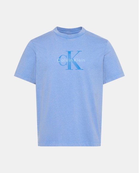 Camisetas de manga curta para homem CALVIN KLEIN Azul LV04RG832GCG1