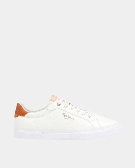 Ténis Baixos Mulher PEPE JEANS Branco PLS31445 KENTON MAX
