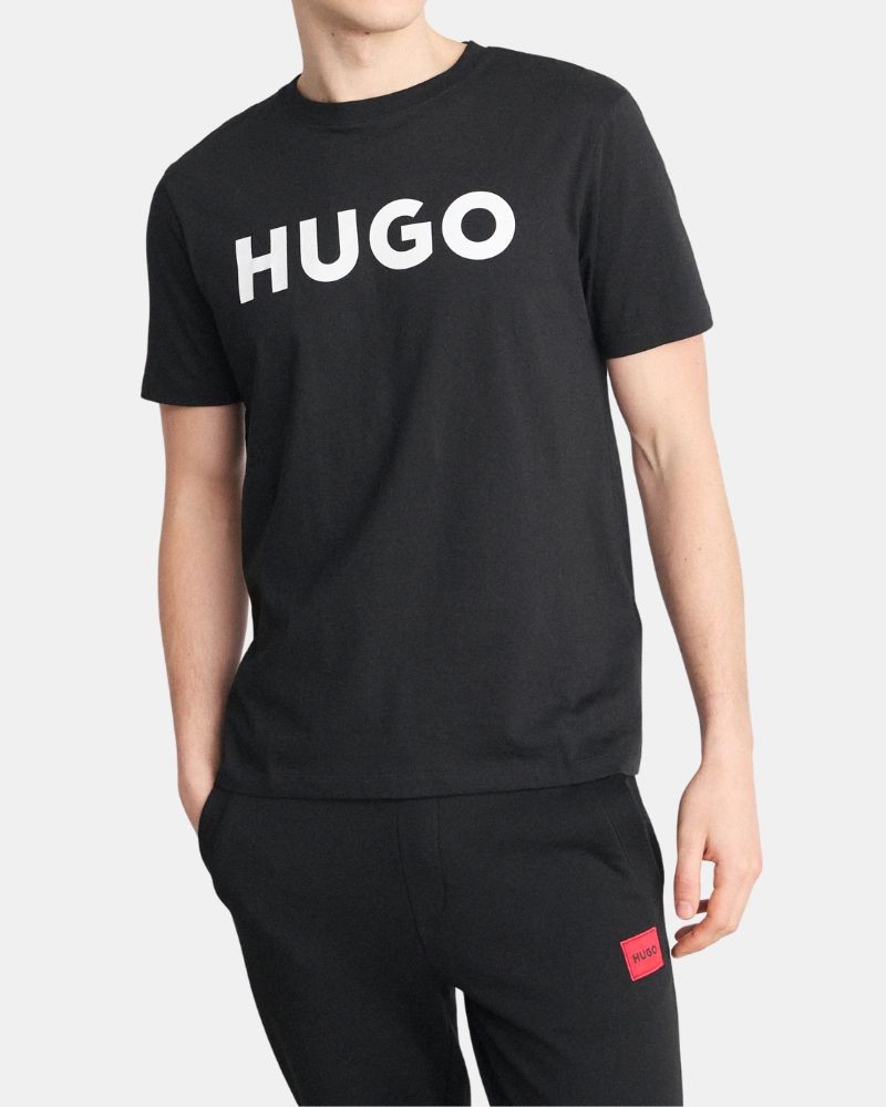 Camisetas de manga curta para homem HUGO Preto 50467556 DULIVIO