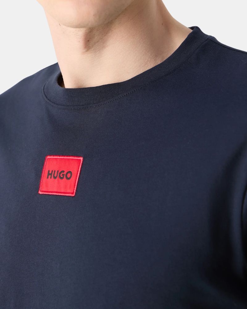 Camisetas de manga curta para homem HUGO Azul 50447978 DIRAGONAL212