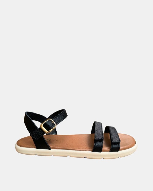 Sandalias Abiertas Barefoot Mujer RKS Negro 20026