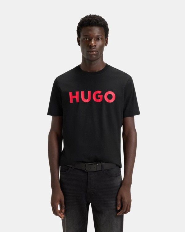 Camisetas Manga curta Homem HUGO Preto 50467556 DULIVIO