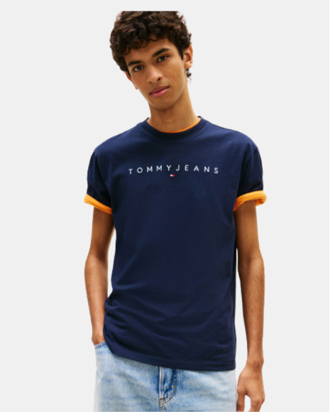 Camisetas de manga curta para homem TOMMY HILFIGER Azul DM0DM20744C3Q