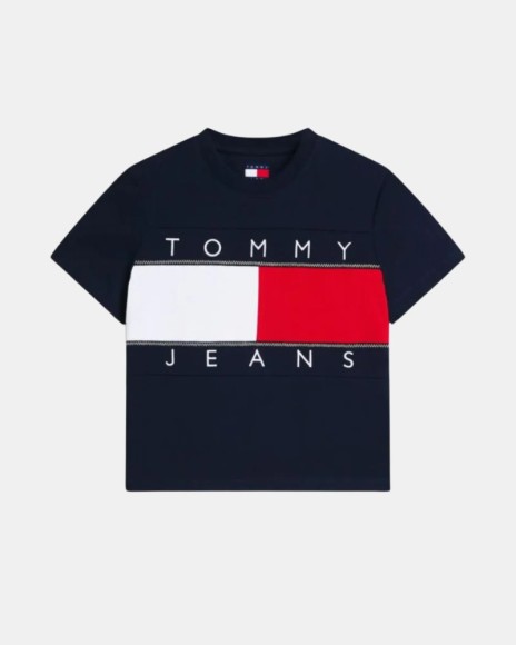 T-shirts de manga curta para mulher TOMMY HILFIGER Azul DW0DW22818C1G