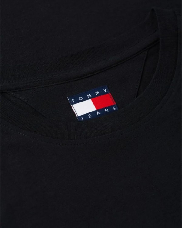 T-shirt de manga curta para mulher TOMMY HILFIGER Preto DW0DW23479BDS