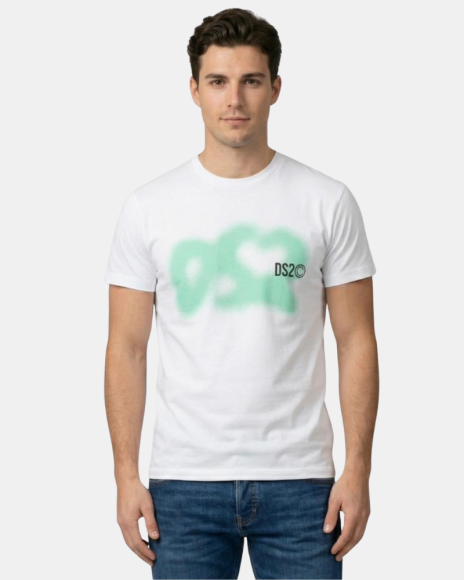 Camisetas de manga curta para homem DS2 Branco SS26223