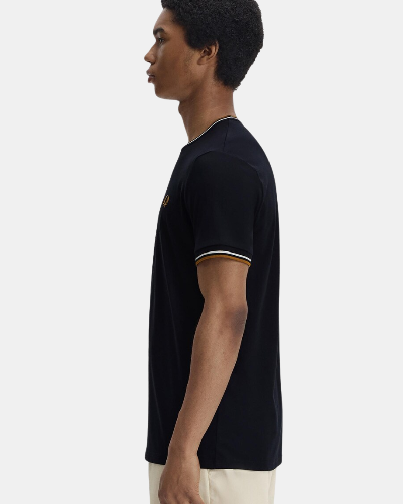Camisetas Manga curta Homem FRED PERRY Preto M1588