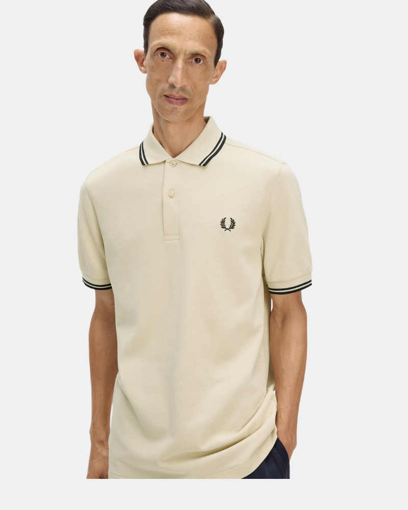 Camisetas de manga curta para homem FRED PERRY bege M3600