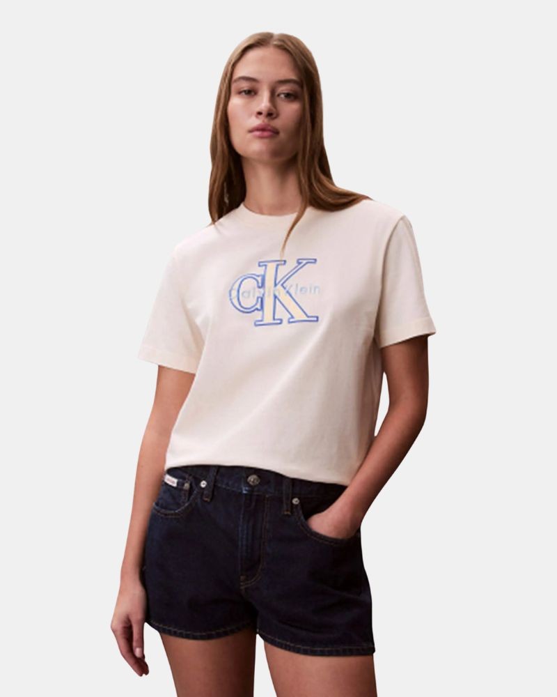 Camisetas Manga corta Mujer CALVIN KLEIN Blanco LV047F829G