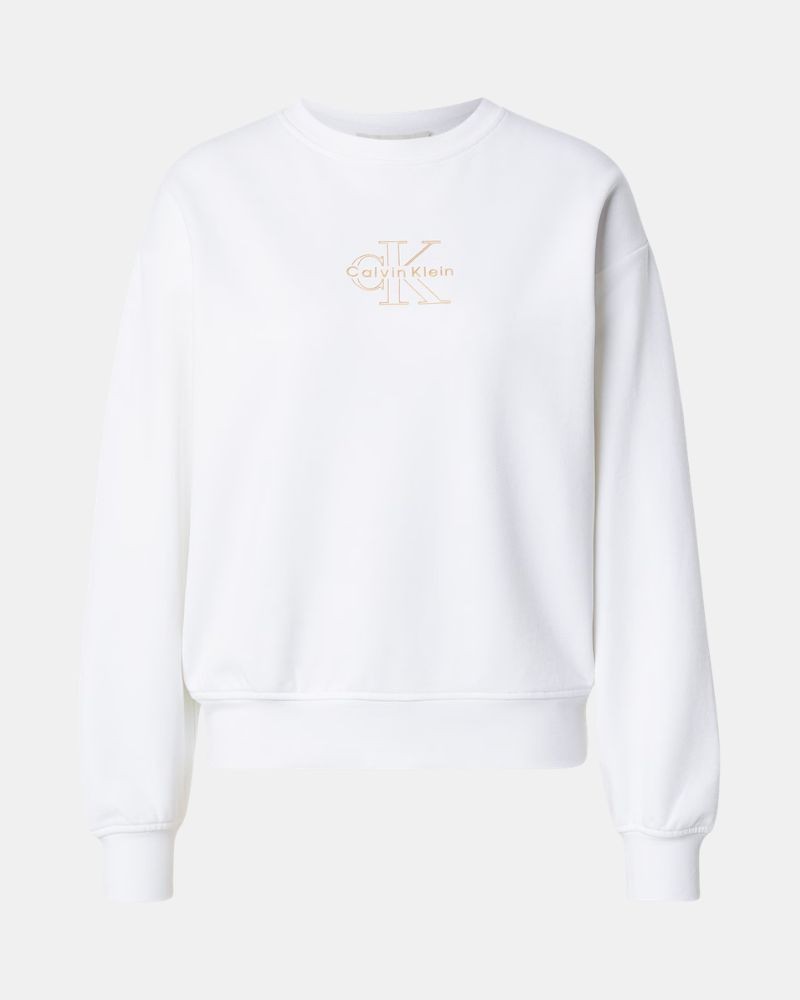 Sweatshirts sem capuz Mulher CALVIN KLEIN Branco LV047F838G