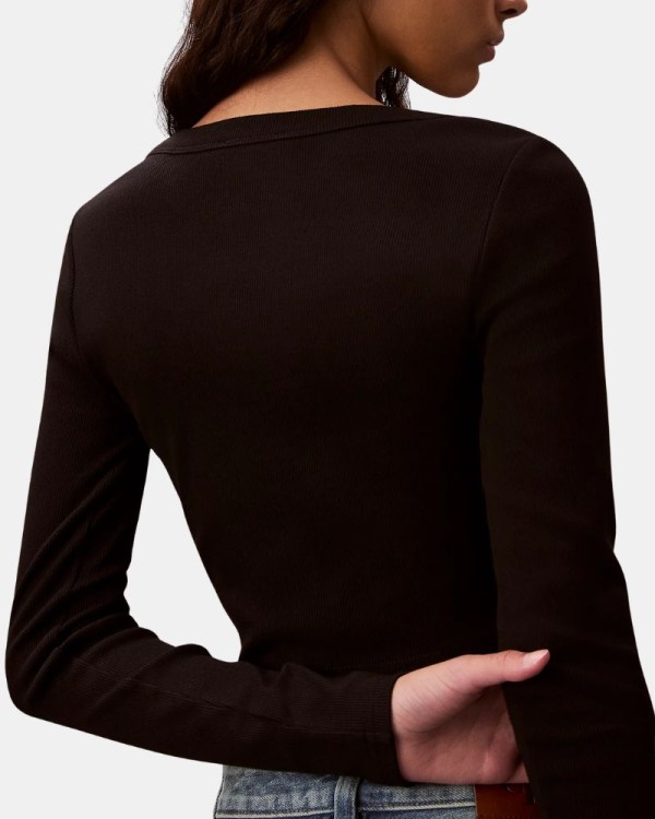 Camisetas Manga larga Mujer CALVIN KLEIN Negro LV047C204G