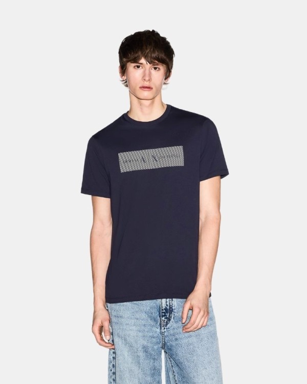 Camisetas de manga curta para homem ARMANI EXCHANGE Azul XM002472 AF10356