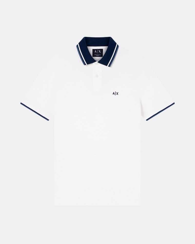 Camisetas Manga curta Polos Homem ARMANI EXCHANGE Branco XM002350 AF10366