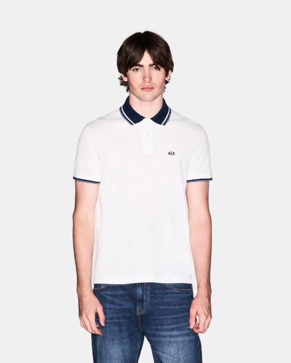 Camisetas Manga curta Polos Homem ARMANI EXCHANGE Branco XM002350 AF10366