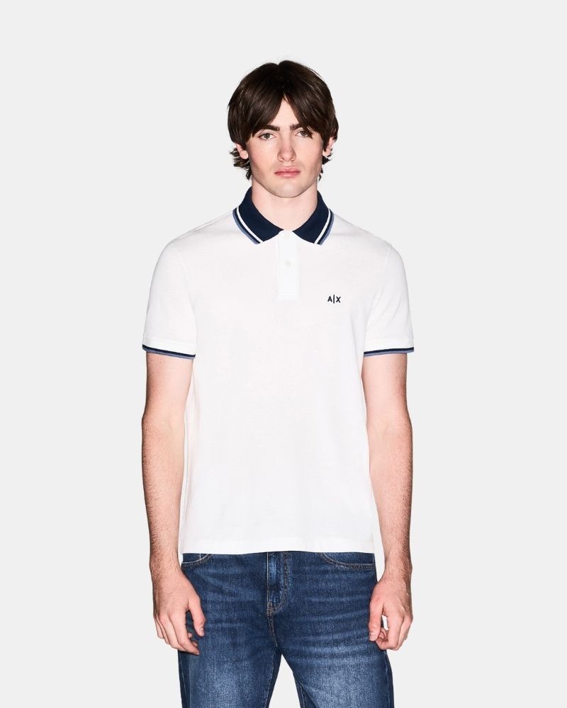 Camisetas Manga curta Polos Homem ARMANI EXCHANGE Branco XM002350 AF10366
