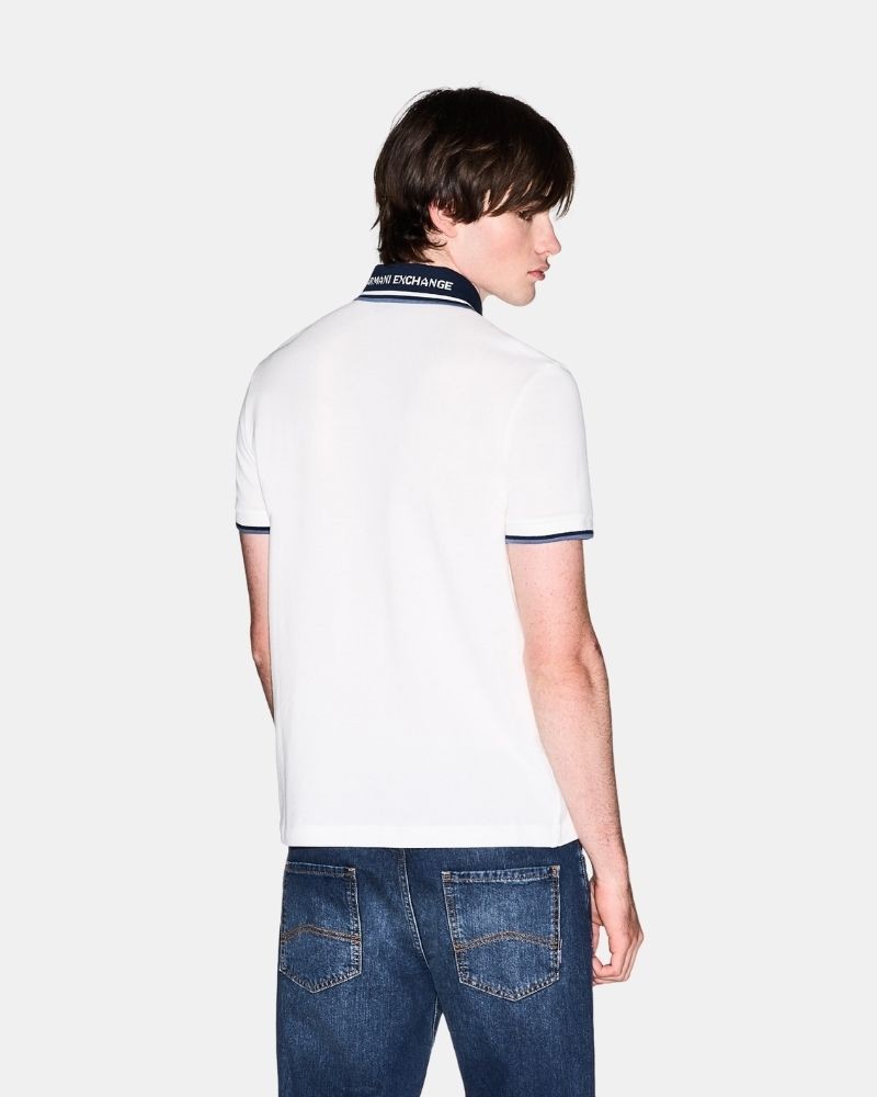 Camisetas Manga curta Polos Homem ARMANI EXCHANGE Branco XM002350 AF10366