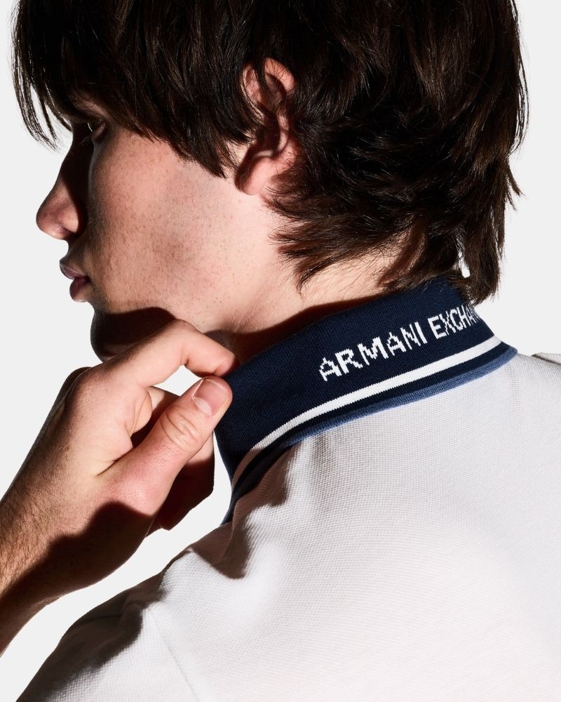 Camisetas Manga curta Polos Homem ARMANI EXCHANGE Branco XM002350 AF10366