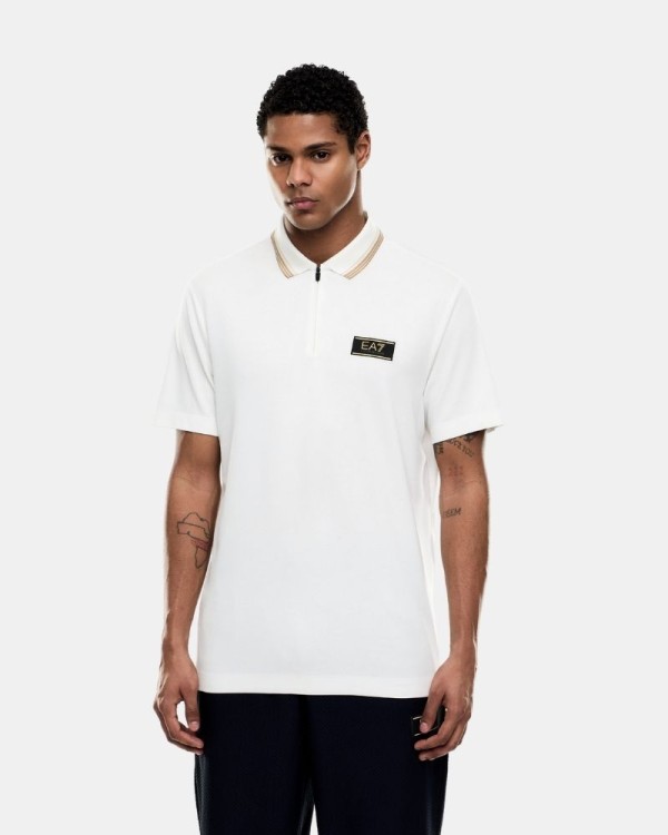 Camisetas Manga Curta Polos Homem EA7 Branco 7M001333 AF13739