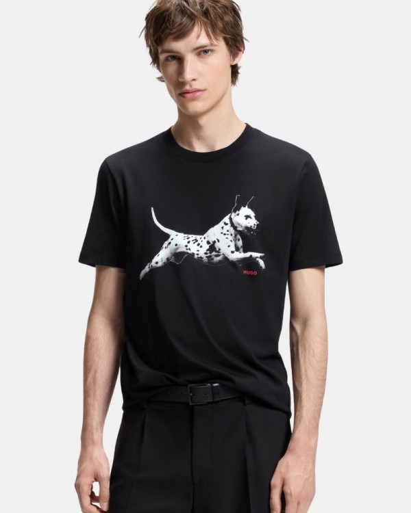 Camisetas Manga Curta Homem HUGO Preto 50564143 DIRUNN