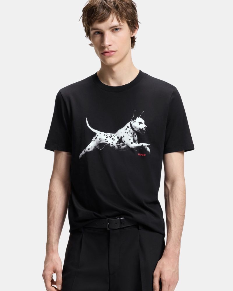 Camisetas Manga Curta Homem HUGO Preto 50564143 DIRUNN