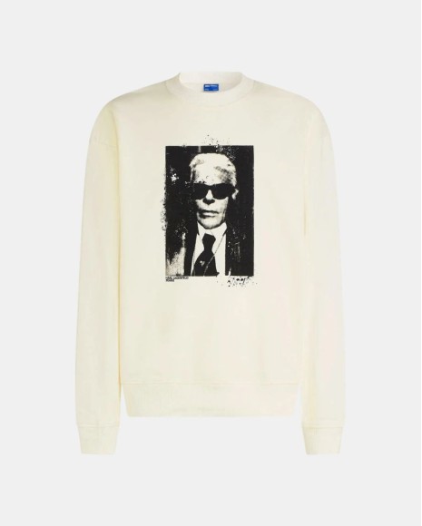 Sudaderas Sin capucha Hombre Karl Lagerfeld Blanco B3M20008