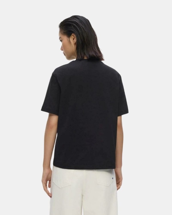 Camisetas de manga curta femininas Karl Lagerfeld pretas B3W17046