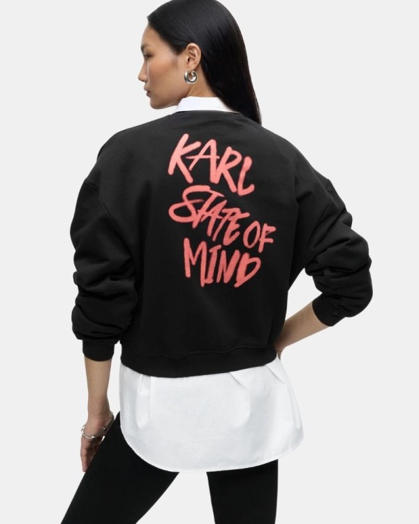 Sweatshirts sem capuz para mulher Karl Lagerfeld Preto B3W20012