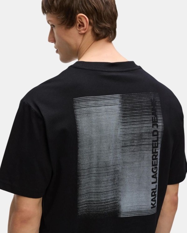 T-shirts Manga curta Homem Karl Lagerfeld Preto B3M17009