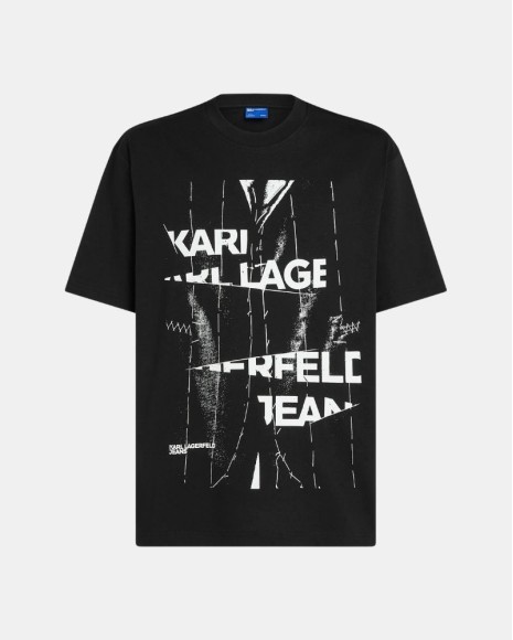 Camisetas Manga corta Hombre Karl Lagerfeld Negro B3M17034