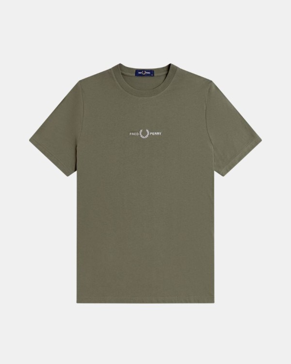 Camisetas de manga curta para homem FRED PERRY Verde M4580