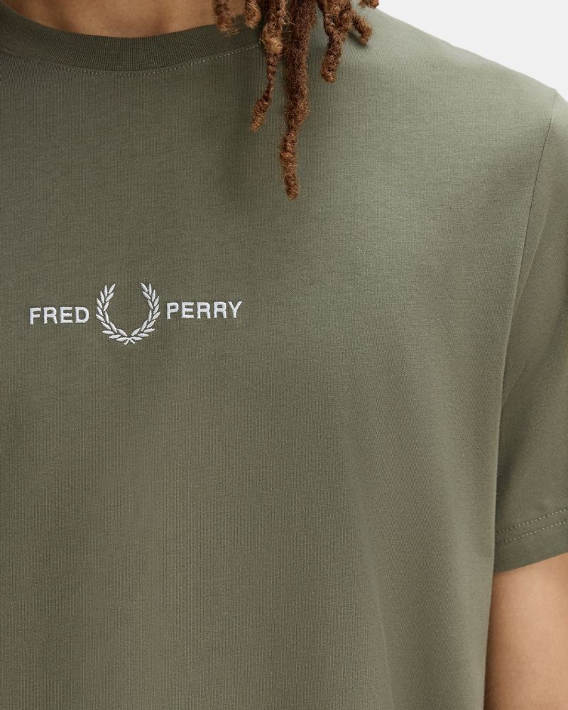 Camisetas de manga curta para homem FRED PERRY Verde M4580
