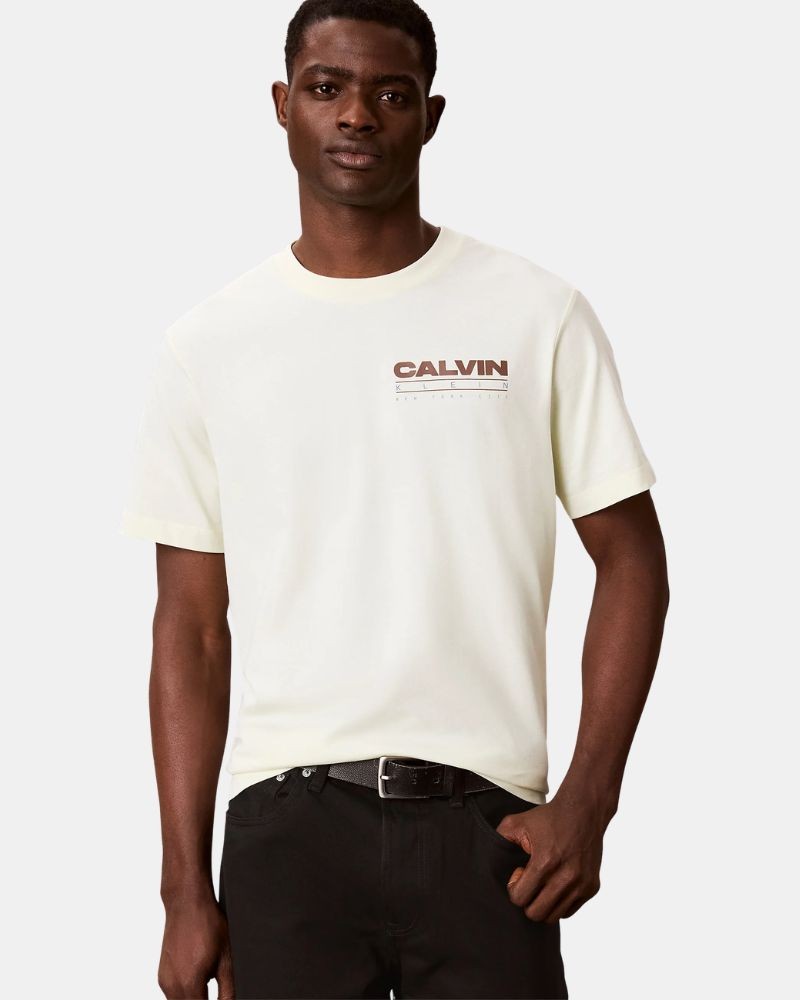 Camisetas Manga Curta Homem CALVIN KLEIN Bege LV04RG827G486