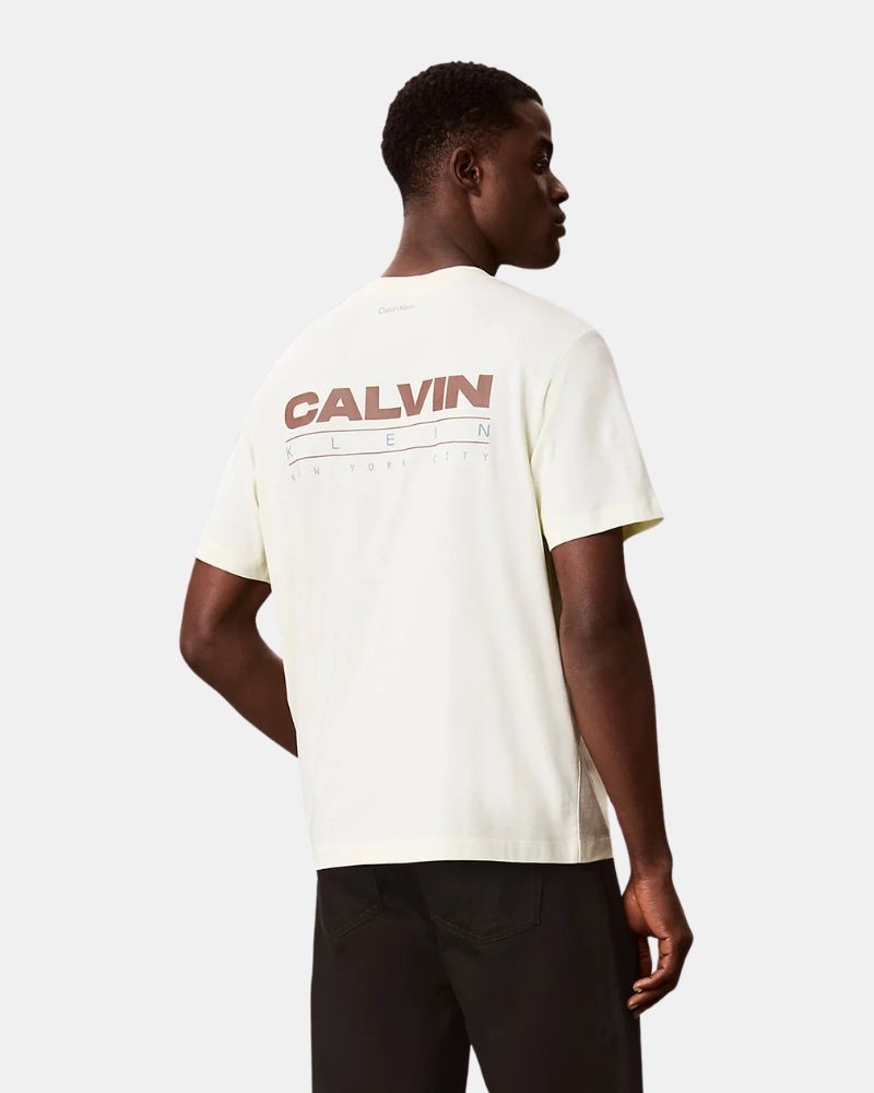 Camisetas Manga Curta Homem CALVIN KLEIN Bege LV04RG827G486