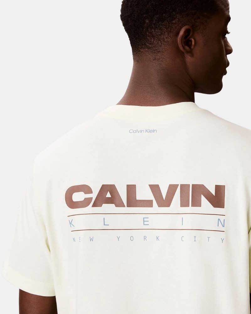 Camisetas Manga Curta Homem CALVIN KLEIN Bege LV04RG827G486
