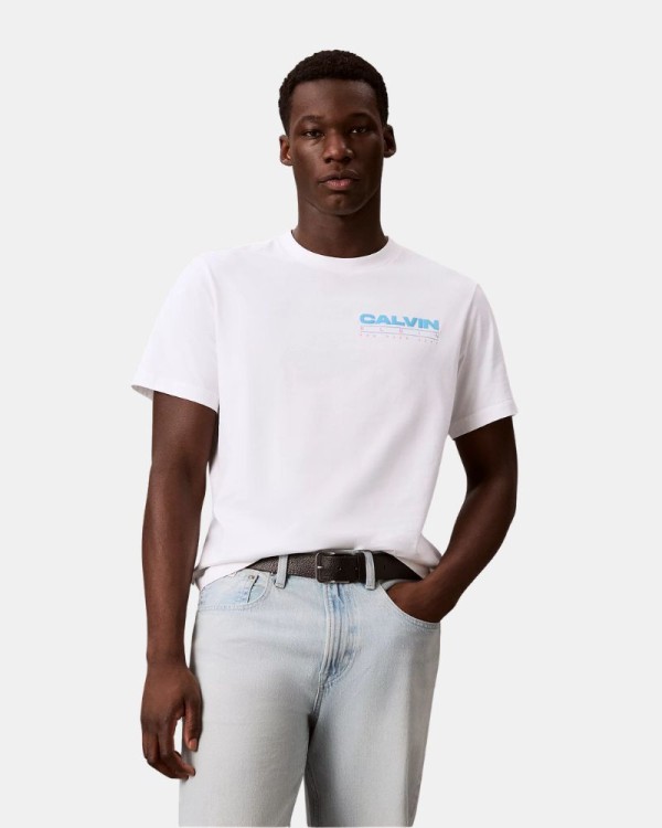 Camisetas de manga curta Homem CALVIN KLEIN Branco LV04RG827GYAF